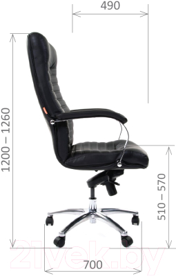 Кресло офисное Chairman 480 (черный кожзам)