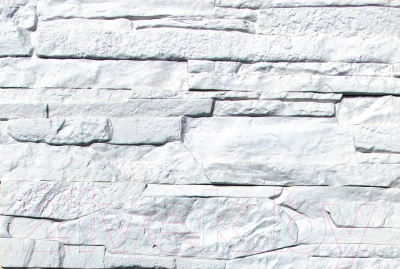 Декоративный камень гипсовый Polinka Сланец рифейский 0200 (белый)