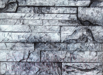 Декоративный камень гипсовый Polinka Сланец карпатский 1406 (серый)