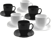 Набор для чая/кофе Luminarc Carine Black/White D2371 - 