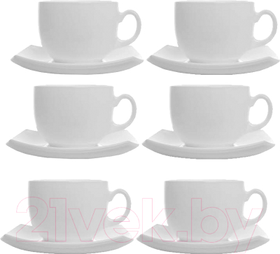 Набор для чая/кофе Luminarc Quadrato White E8865