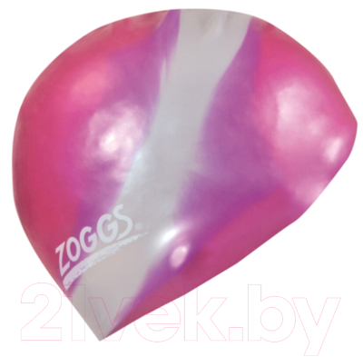Шапочка для плавания ZoggS Multi Colour Cap / 300603 (серебристый/розовый)