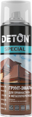 Грунт-эмаль Deton Special Для профнастила и металлочерепицы RAL8017 (520мл, шоколадно-коричневый)