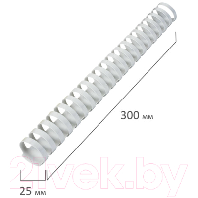 Пружины для переплета Brauberg 25мм / 530929 (50шт, белый)