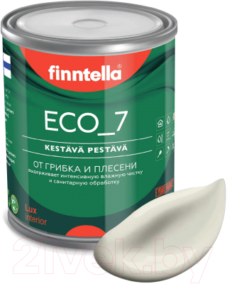 Краска Finntella Eco 7 Albiino / F-09-2-1-FL123 (900мл, бледно серо-желтый)