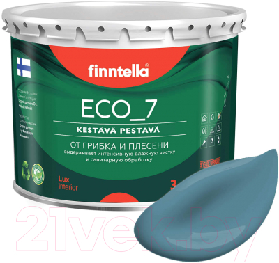 Краска Finntella Eco 7 Enkeli / F-09-2-3-FL012 (2.7л, пастельно-бирюзовый)