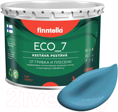 Краска Finntella Eco 7 Aihio / F-09-2-3-FL015 (2.7л, голубой)