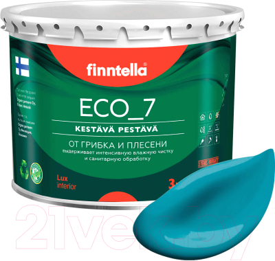 Краска Finntella Eco 7 Opaali / F-09-2-3-FL016 (2.7л, голубой)