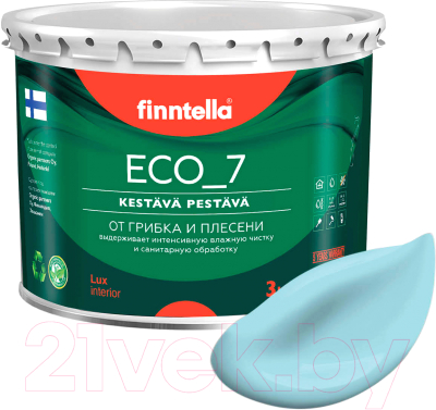 Краска Finntella Eco 7 Taivaallinen / F-09-2-3-FL017 (2.7л, нежно-голубой)