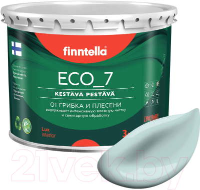 Краска Finntella Eco 7 Aamu / F-09-2-3-FL019 (2.7л, светло-голубой)