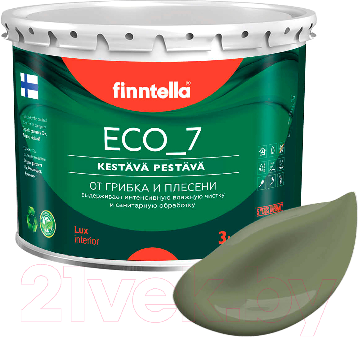 Краска Finntella Eco 7 Oliivi / F-09-2-3-FL021