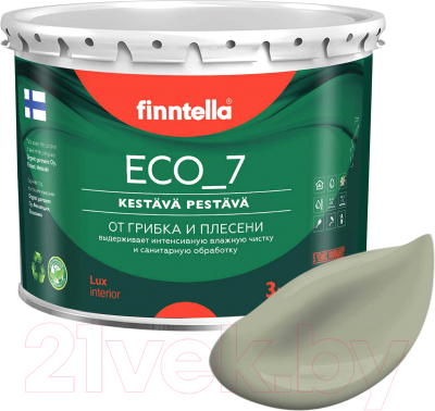 Краска Finntella Eco 7 Suojaa / F-09-2-3-FL024 (2.7л, серо-зеленый)
