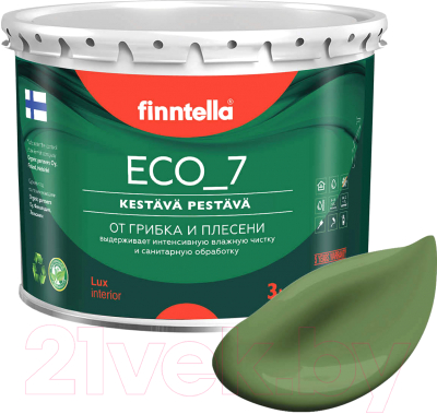 Краска Finntella Eco 7 Vihrea / F-09-2-3-FL025 (2.7л, зеленый)