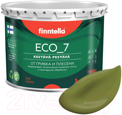 Краска Finntella Eco 7 Ruoho / F-09-2-3-FL030 (2.7л, травяной зеленый)