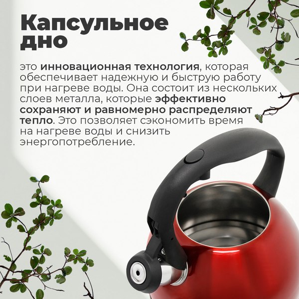Чайник со свистком Pomi d'Oro Napoli / P-650215