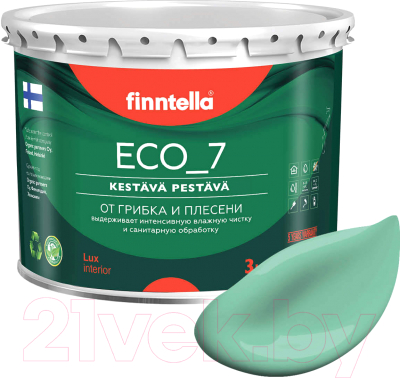 Краска Finntella Eco 7 Viilea / F-09-2-3-FL037 (2.7л, светло-бирюзовый)