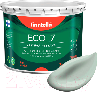 Краска Finntella Eco 7 Meditaatio / F-09-2-3-FL043 (2.7л, серо-зеленый)