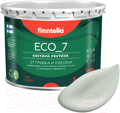 Краска Finntella Eco 7 Akaatti / F-09-2-3-FL057 (2.7л, светло серо-зеленый)