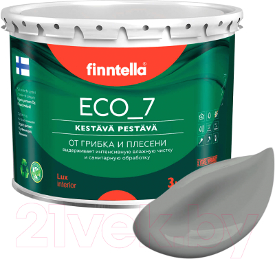 Краска Finntella Eco 7 Kivia / F-09-2-3-FL059 (2.7л, серый)