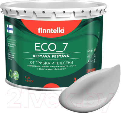 Краска Finntella Eco 7 Seitti / F-09-2-3-FL061 (2.7л, светло-серый)