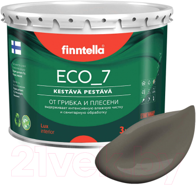 Краска Finntella Eco 7 Mutteri / F-09-2-3-FL073 (2.7л, коричневый)
