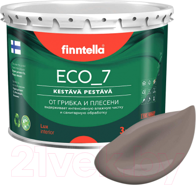 Краска Finntella Eco 7 Maitosuklaa / F-09-2-3-FL074 (2.7л, коричневый)
