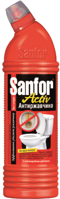 Чистящее средство для унитаза Sanfor Activ антиржавчина (1л)