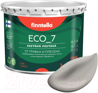Краска Finntella Eco 7 Kaiku / F-09-2-3-FL082 (2.7л, серо-коричневый)