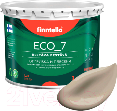 Краска Finntella Eco 7 Taos / F-09-2-3-FL087 (2.7л, бежевый хаки)