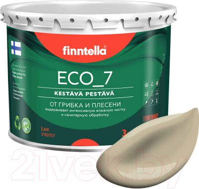 Краска Finntella Eco 7 Vuori / F-09-2-3-FL088 (2.7л, бежевый хаки)