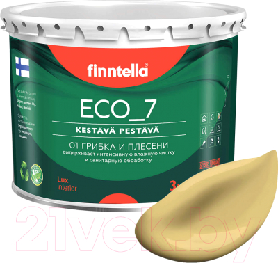 Краска Finntella Eco 7 Syksy / F-09-2-3-FL117 (2.7л, приглушенный желтый)