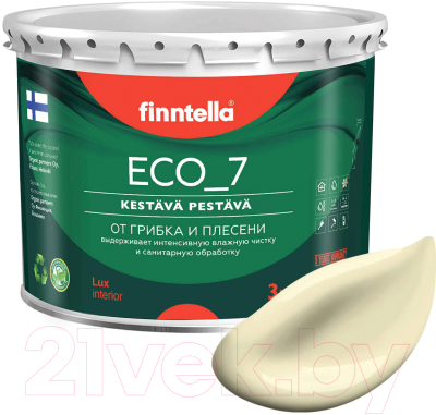 Краска Finntella Eco 7 Ivory / F-09-2-3-FL120 (2.7л, светло-желтый)
