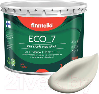 Краска Finntella Eco 7 Albiino / F-09-2-3-FL123 (2.7л, бледно серо-желтый)