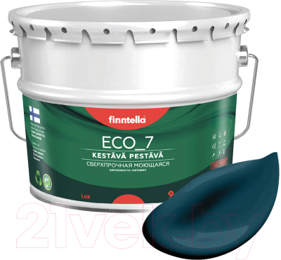 Краска Finntella Eco 7 Valtameri / F-09-2-9-FL010 (9л, темно-бирюзовый)