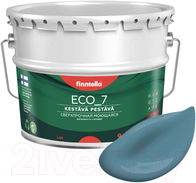 Краска Finntella Eco 7 Enkeli / F-09-2-9-FL012 (9л, пастельно-бирюзовый)