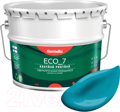 Краска Finntella Eco 7 Opaali / F-09-2-9-FL016 (9л, голубой)