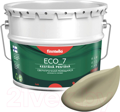 Краска Finntella Eco 7 Wai / F-09-2-9-FL023 (9л, серо-зеленый)