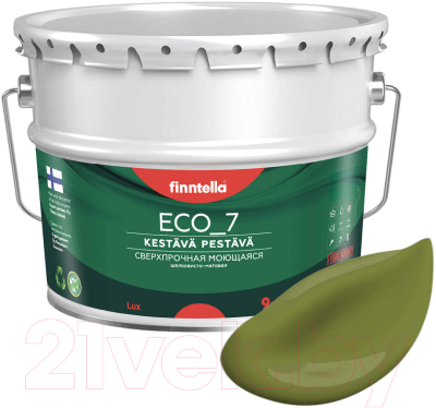 Краска Finntella Eco 7 Ruoho / F-09-2-9-FL030 (9л, травяной зеленый)