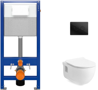 

Унитаз подвесной с инсталляцией Lucco, Brilla Rim ART 100614-101 + 52 S97-062 + P-BU-ACN-CIR-PN/Bl/Gl