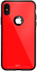 Чехол-накладка Case Glassy для iPhone X (красный, фирменная упаковка) - 