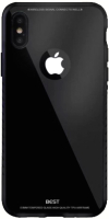 Чехол-накладка Case Glassy для iPhone X (черный, фирменная упаковка) - 