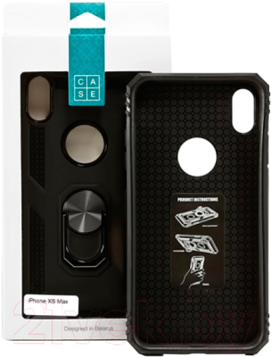 Чехол-накладка Case Defender для iPhone XS Max (черный матовый)