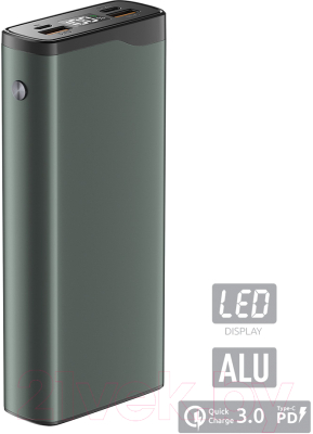 Изображение товара Портативное зарядное устройство Olmio QL-20 20000mAh / 043987 (серый)