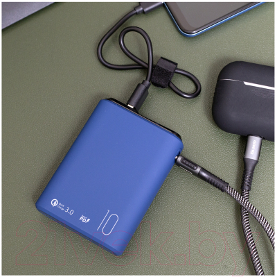 Изображение товара Портативное зарядное устройство Olmio QS-10 10000mAh / 043839 (темно-синий)