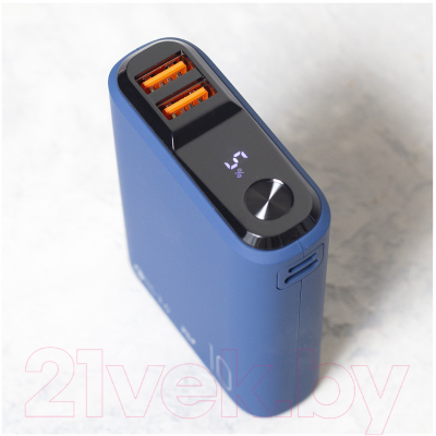 Изображение товара Портативное зарядное устройство Olmio QS-10 10000mAh / 043839 (темно-синий)