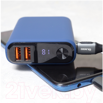 Изображение товара Портативное зарядное устройство Olmio QS-10 10000mAh / 043839 (темно-синий)