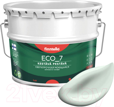 Краска Finntella Eco 7 Vetta / F-09-2-9-FL039 (9л, бледно-бирюзовый)