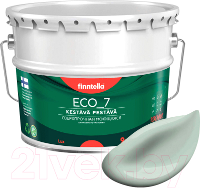Краска Finntella Eco 7 Meditaatio / F-09-2-9-FL043 (9л, серо-зеленый)