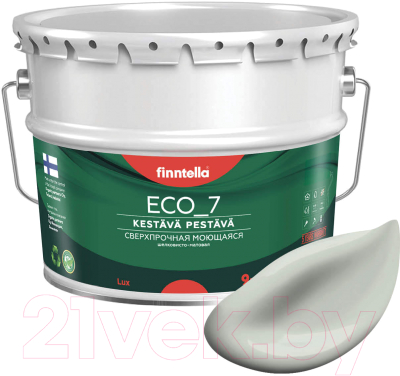 Краска Finntella Eco 7 Kanarian / F-09-2-9-FL054 (9л, светло серо-зеленый)