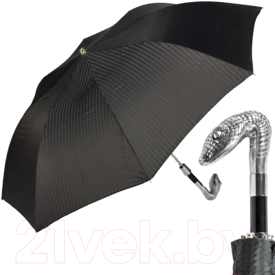 Зонт складной Pasotti Auto Snake Silver Rombes Black